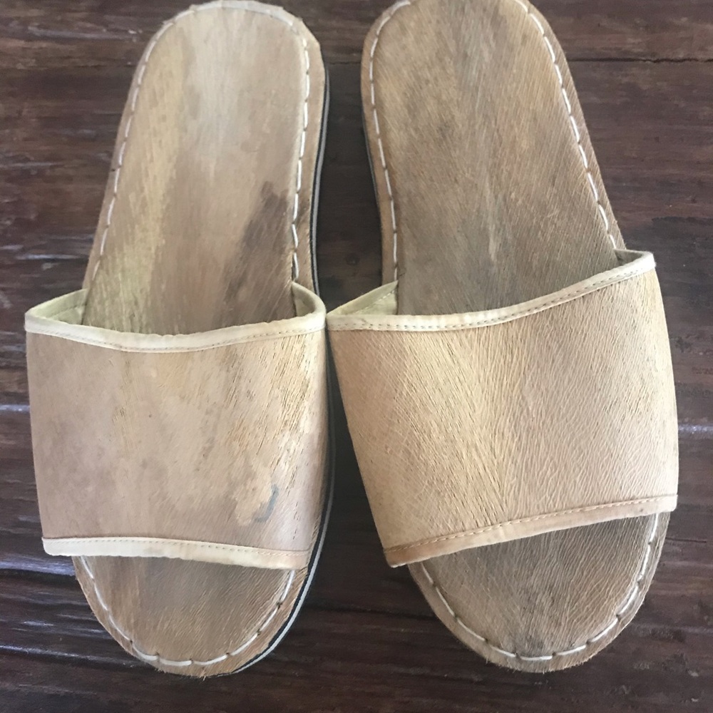 NWOB SPA SANDALS BALI CUSTOM PALMLEAF